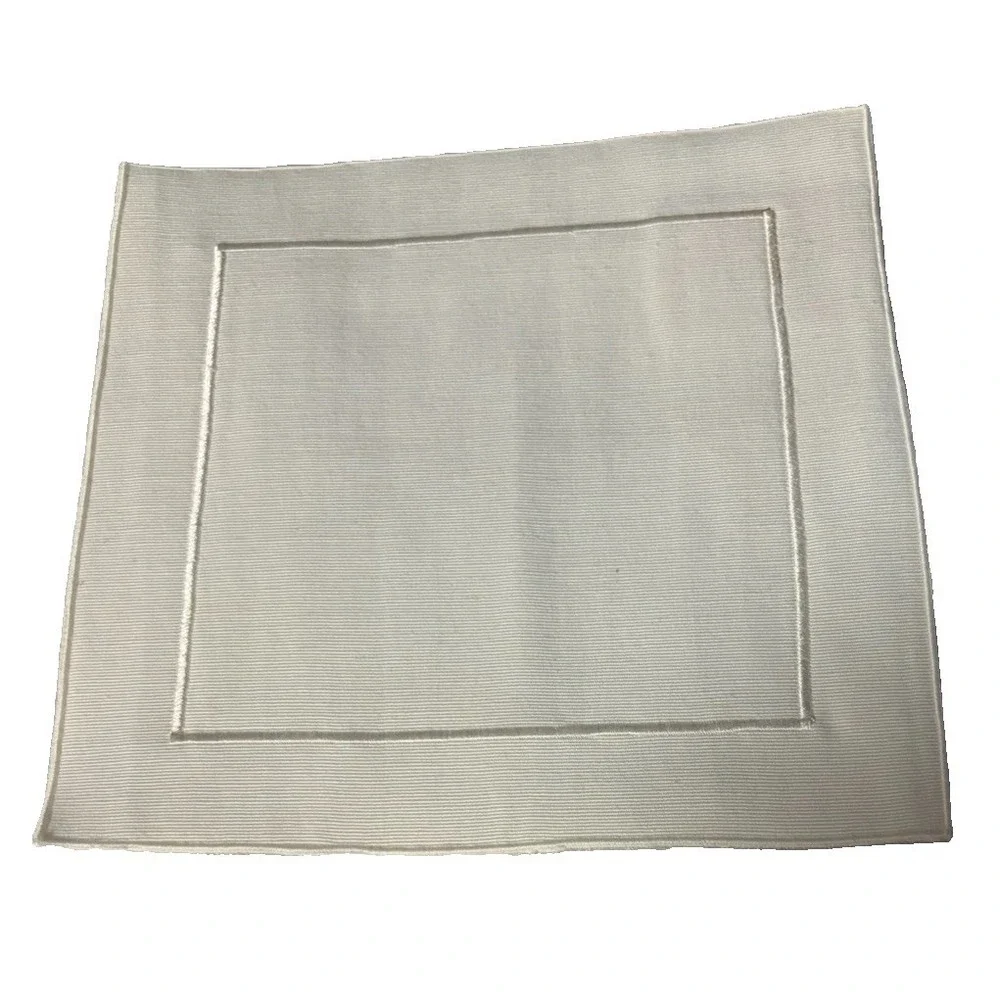 Waterford Linen Cocktail Napkins Set of 4 Ivory Cream 7x7 Embroidered Border